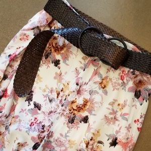 Floral, wide leg palazzo pants